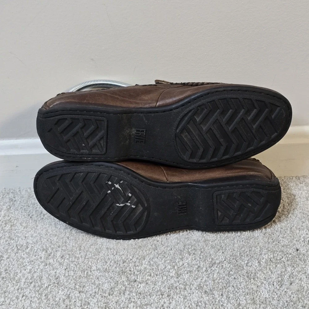 Frye Lewis Venetian Brown Leather Men's Loafer Slip On Shoe Size 10.5
